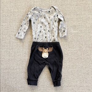 Carter's Gray and Black Kids Matching Set